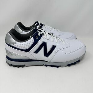 New Balance 574 Golf Shoes Waterproof Leather White Size 9 EEEE